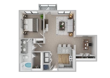 The Munich Floor Plan at Century Cedar Hill, Cedar Hill, 75104